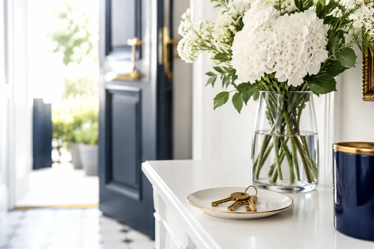 Clés et fleurs pour accueillir les voyageurs, inspiration